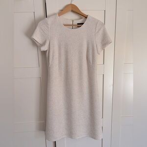 Scarlett brand white shimmer short sleeve dress size 4 white gold bridal bride